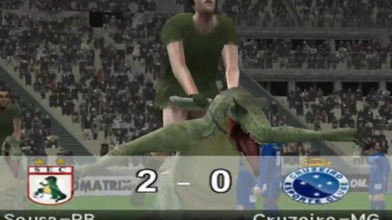 Bomba Patch provoca Cruzeiro com dinossauros em jogo de futebol no videogame < No Ataque