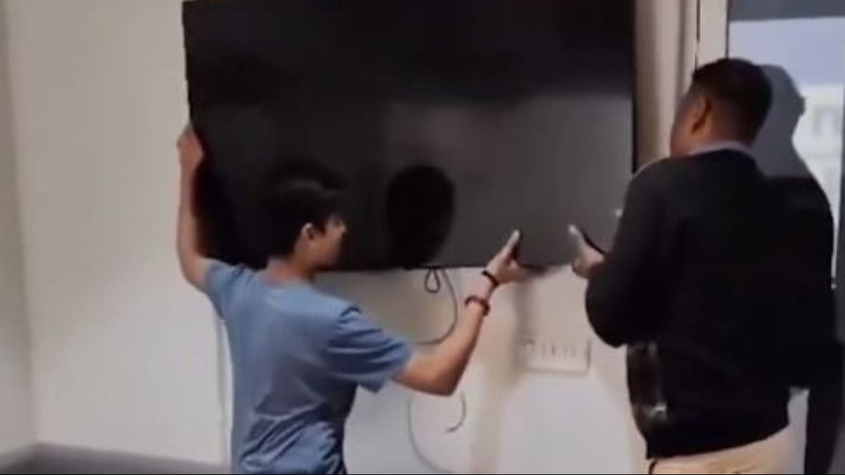 ‘Take it when you pay the refund’: Family leaves with TV from Byju’s office, video goes viral