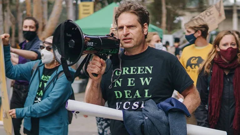 Adam Aron joining collective action for a fossil free campus.