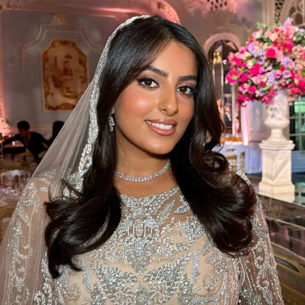 bride smiling at camera