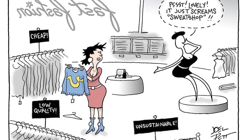 Editorial cartoon: Fast fashion