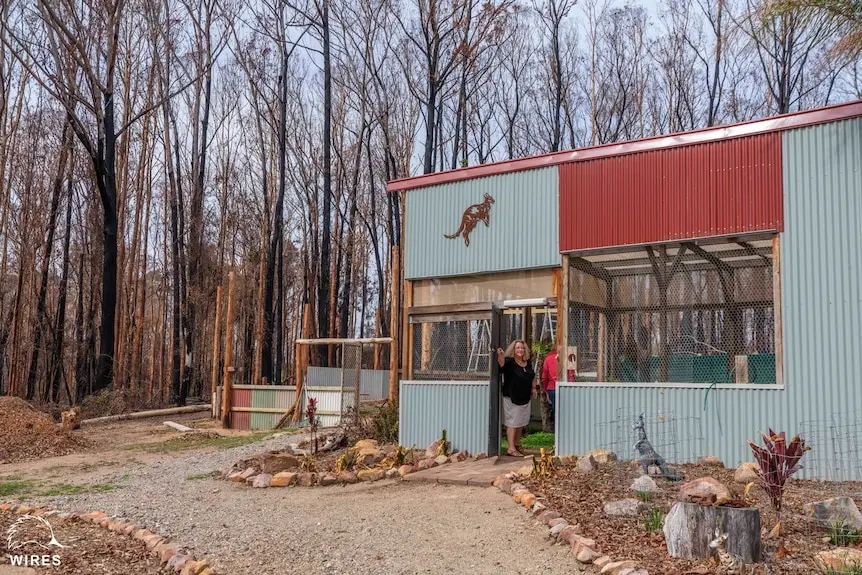 Lorita pictured at the door to the wildlife sanctuary.