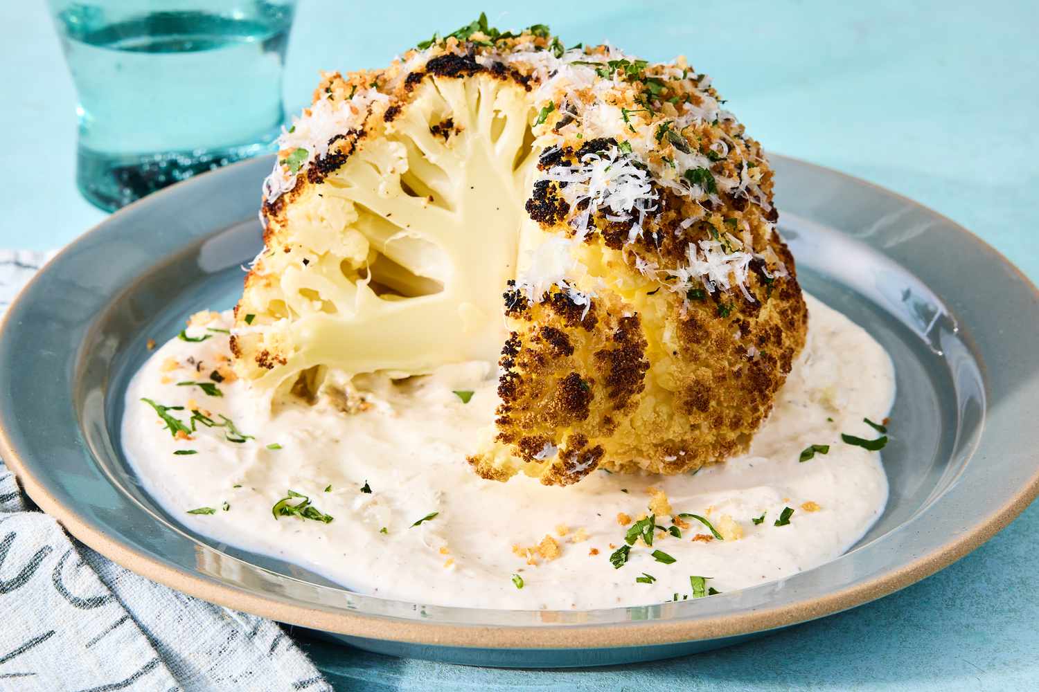 Caesar-Style Whole-Roasted Cauliflower