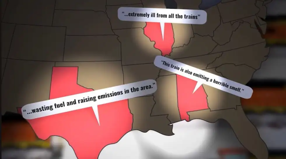 Although the Federal Railroad Administration doesn't specifically track reports about idling...