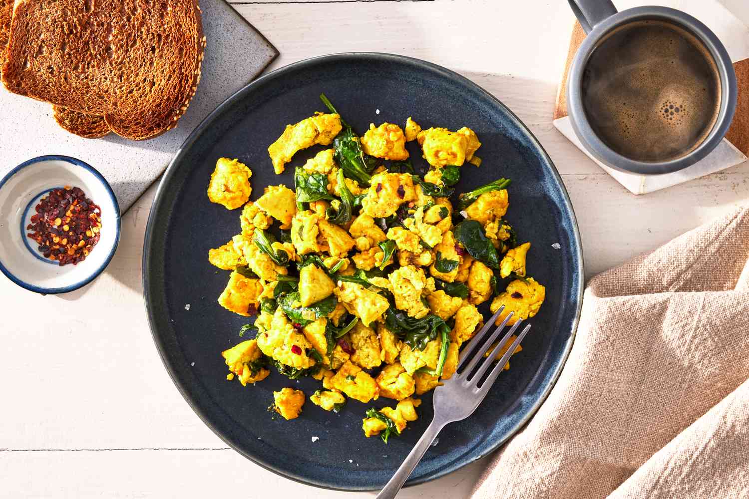 The Best Tofu Scramble with Spinach