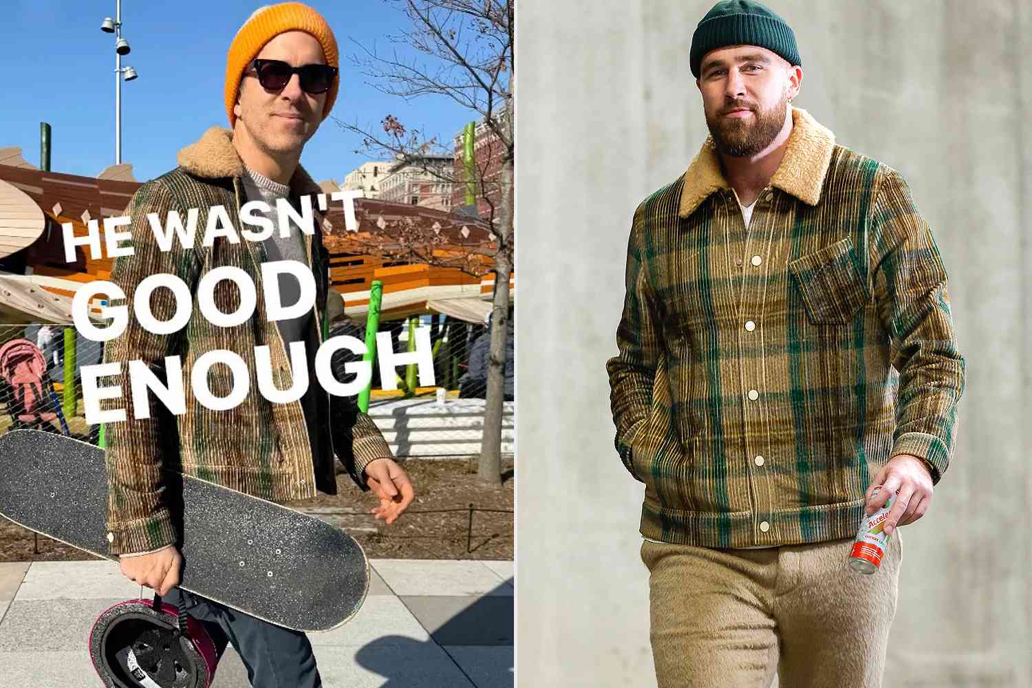 Ryan Reynolds and Travis Kelce Have a Fashion Faceoff in This $2,195 Plaid Jacket