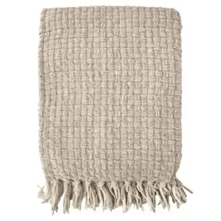 Beige throw blanket