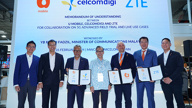 CelcomDigi, U Mobile and ZTE collaborate to accelerate 5G Advanced technology via field trial and live use case applications