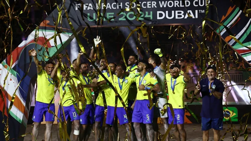 Brasil vence a Itália e é hexacampeão do Mundial de Futebol de Areia