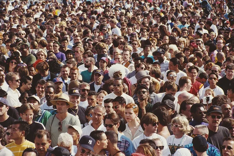 Revellers enjoy themselves at the Wigstock festival which took place in New York City in August 1994.