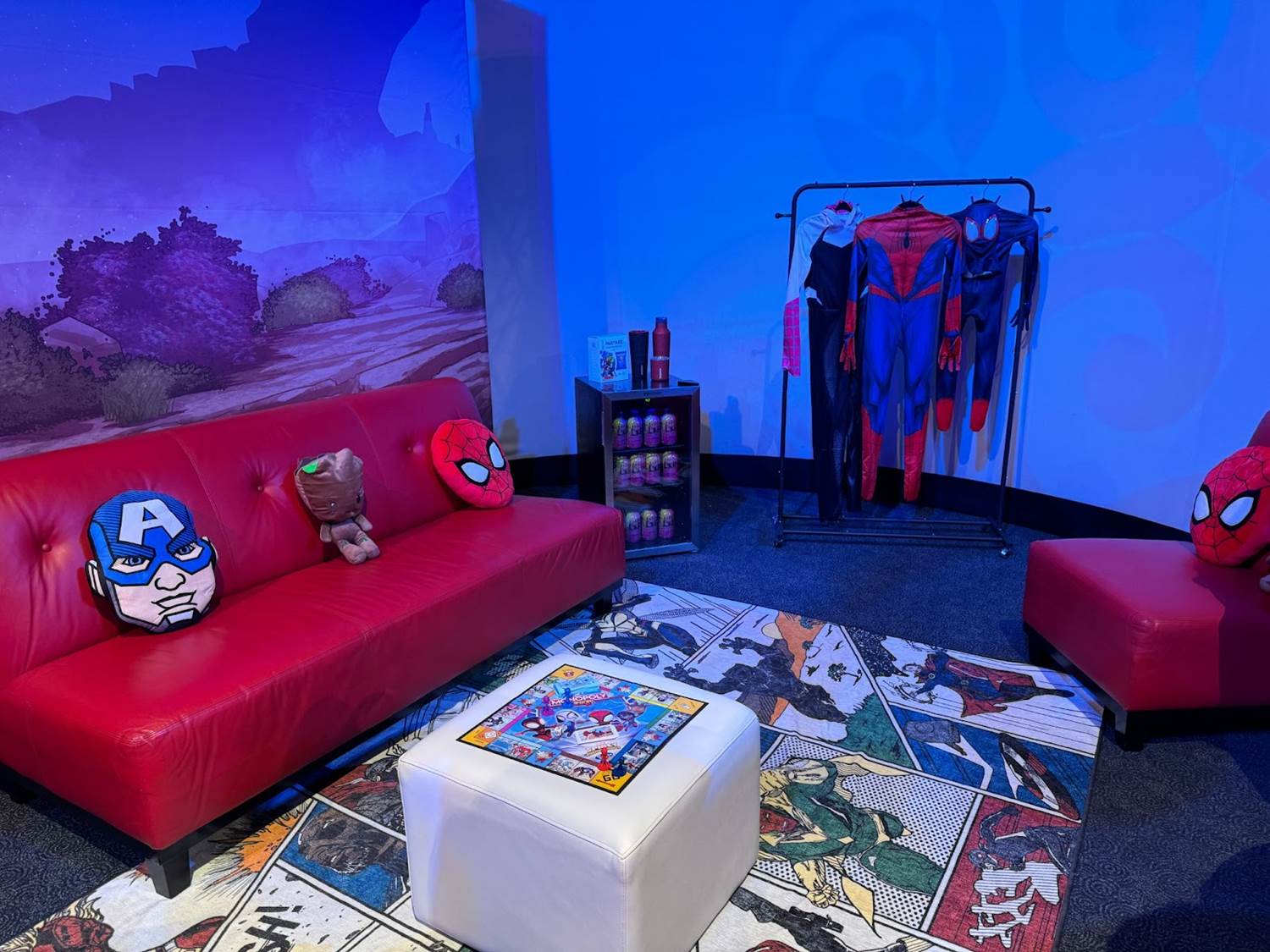 Marvel Home Decor Inspiration Ideas from uper Heroes Assemble Lounge at the Disney Play House Experience –