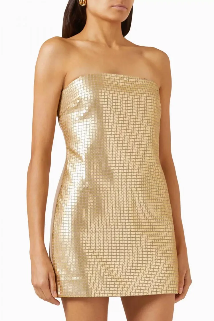 Harlow tube mini dress in sequin jersey, Auteur