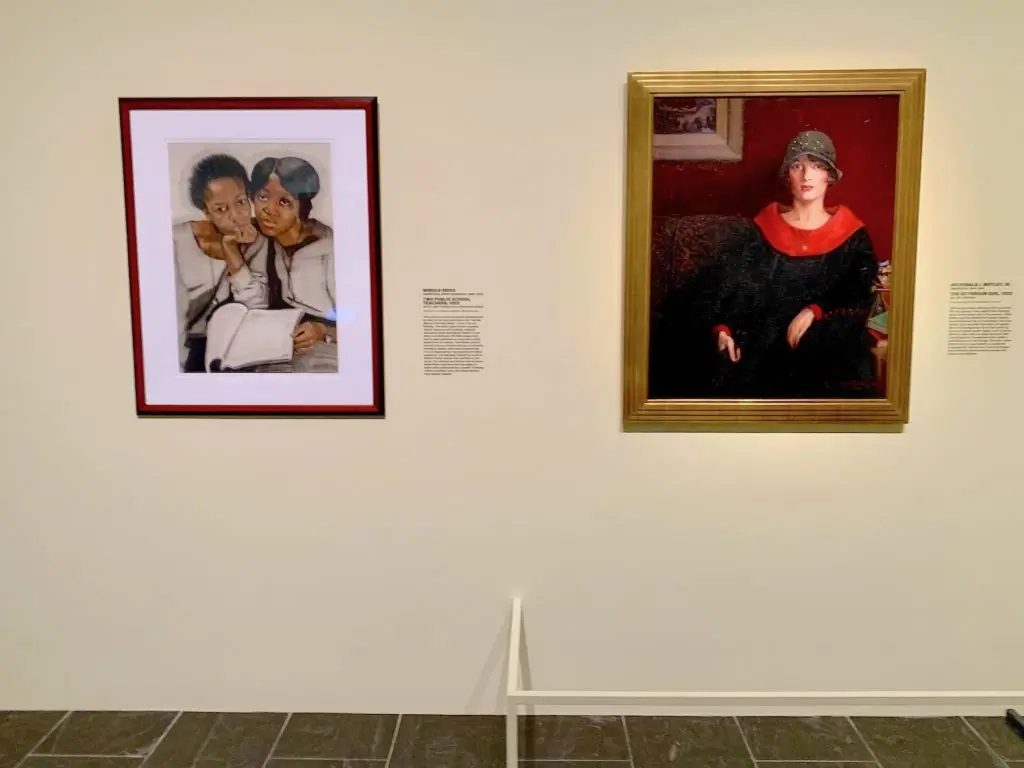 Winold Reiss, Two Public School Teachers (1925) and Archibald J. Motley, Jr., The Octoroon Girl (1925)