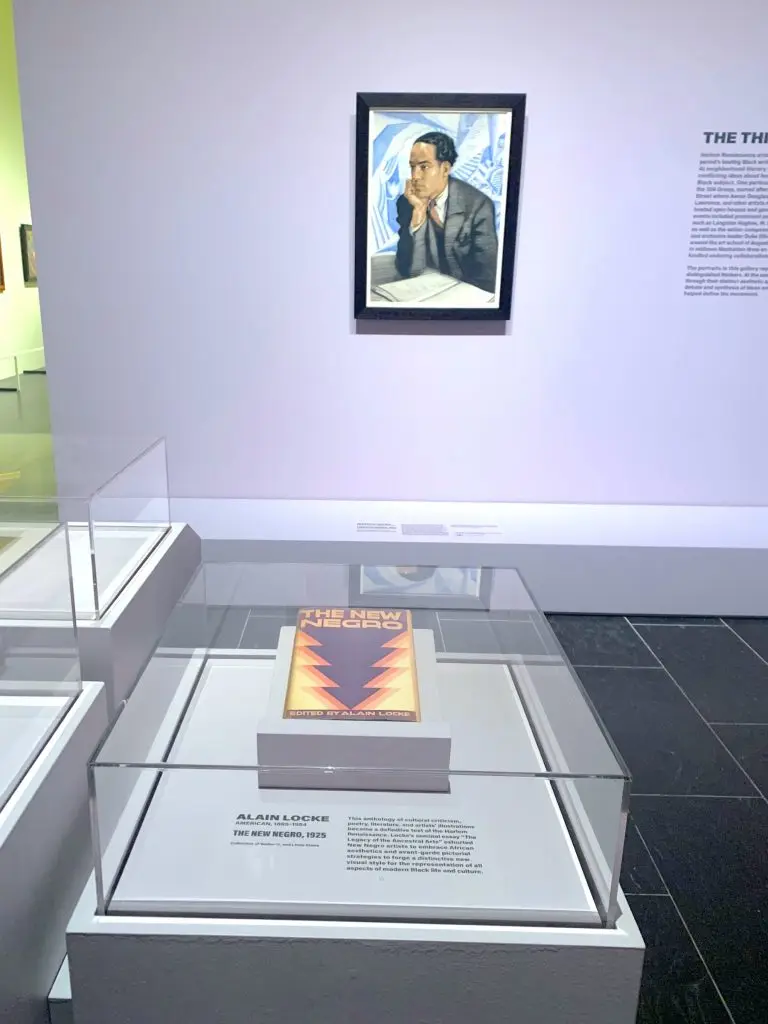 Winold Reiss, Langston Hughes (ca. 1925) and a copy of Alain Locke's The New Negro at the Metropolitan Museum of Art