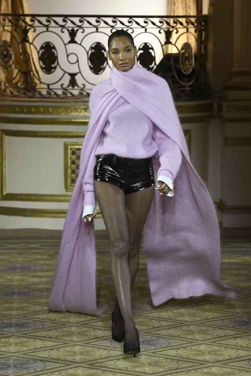 A model walks the runway for Retrofête during New York Fashion Week.