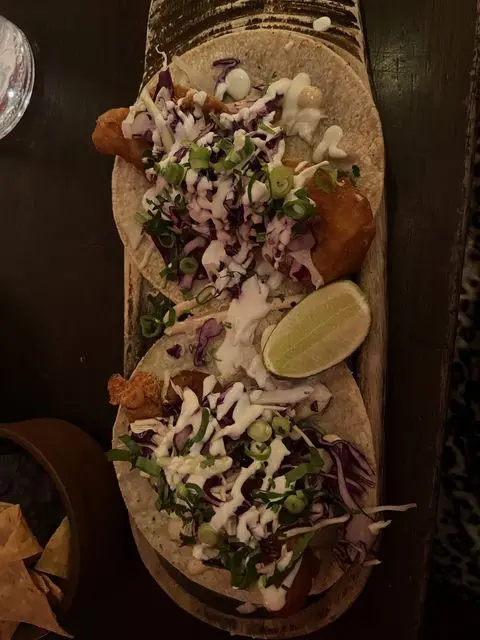 Fish tacos at La Taqueria