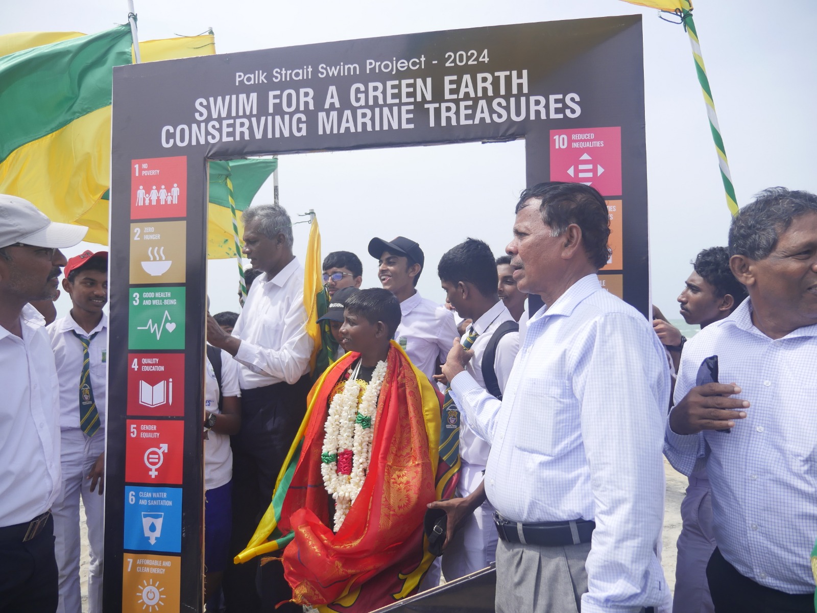 13-year-old Tamil boy swims across Palk Strait to raise awareness of