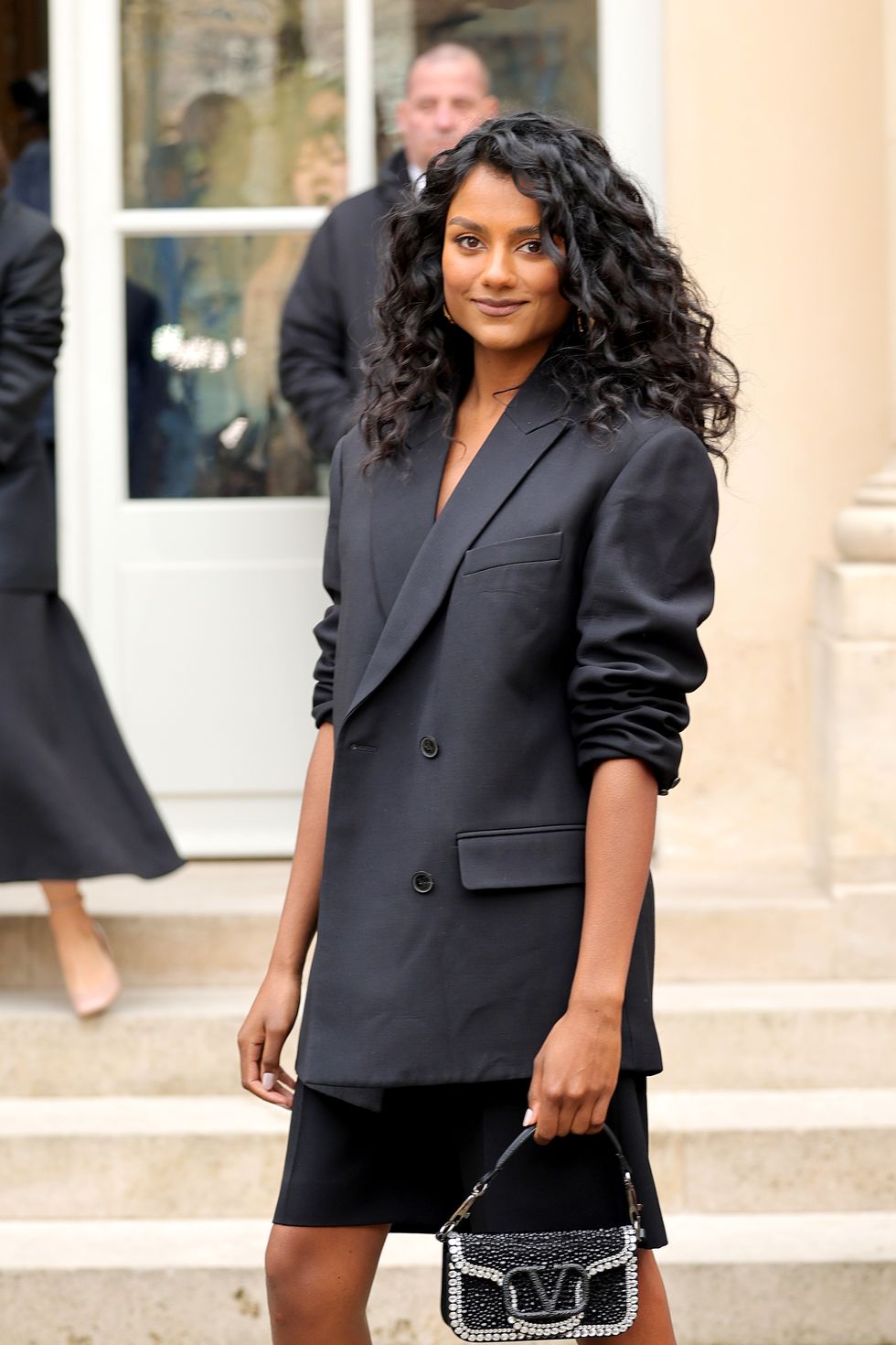 Bridgerton’s Simone Ashley looks sharp in smart tailoring