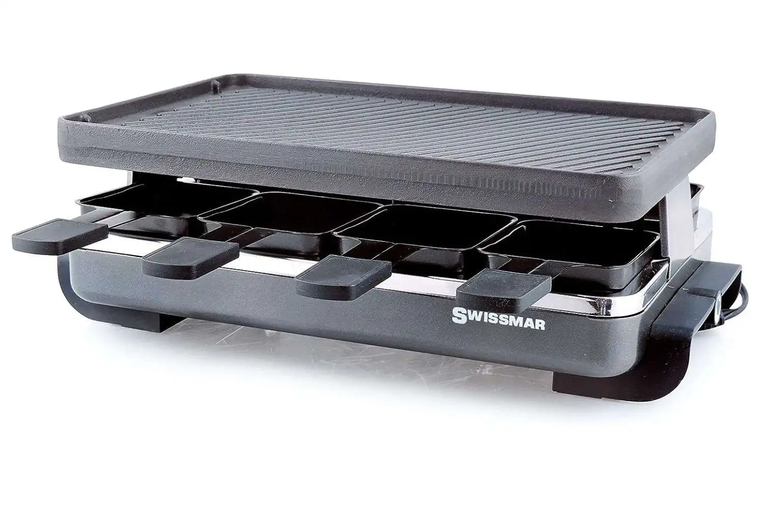 Swissmar KF-77040 Classic 8-Person Raclette with Reversible Cast Iron Grill Plate