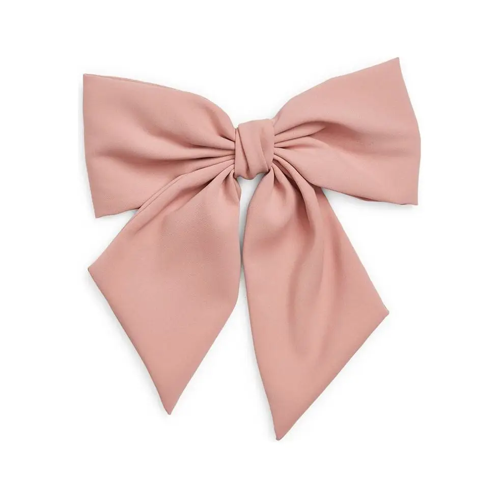 Bow Barrette in Blush