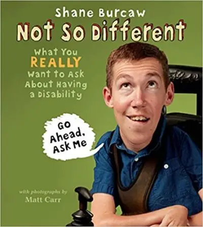 Book cover for Not So Different as an example of children's books about disabilities