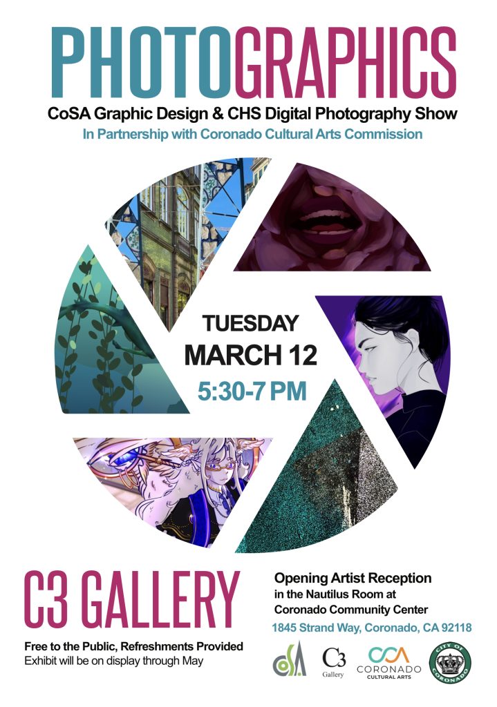CoSA Graphic Design and CHS Digital Photography Unveil “PhotoGraphics,” an Exciting New Exhibit at C3 Gallery