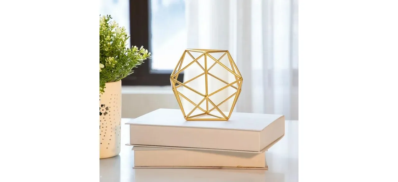 Better Homes & Gardens Gold Modern Geometric Tabletop Sculpture