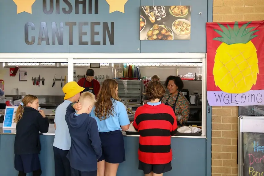 Students at canteen