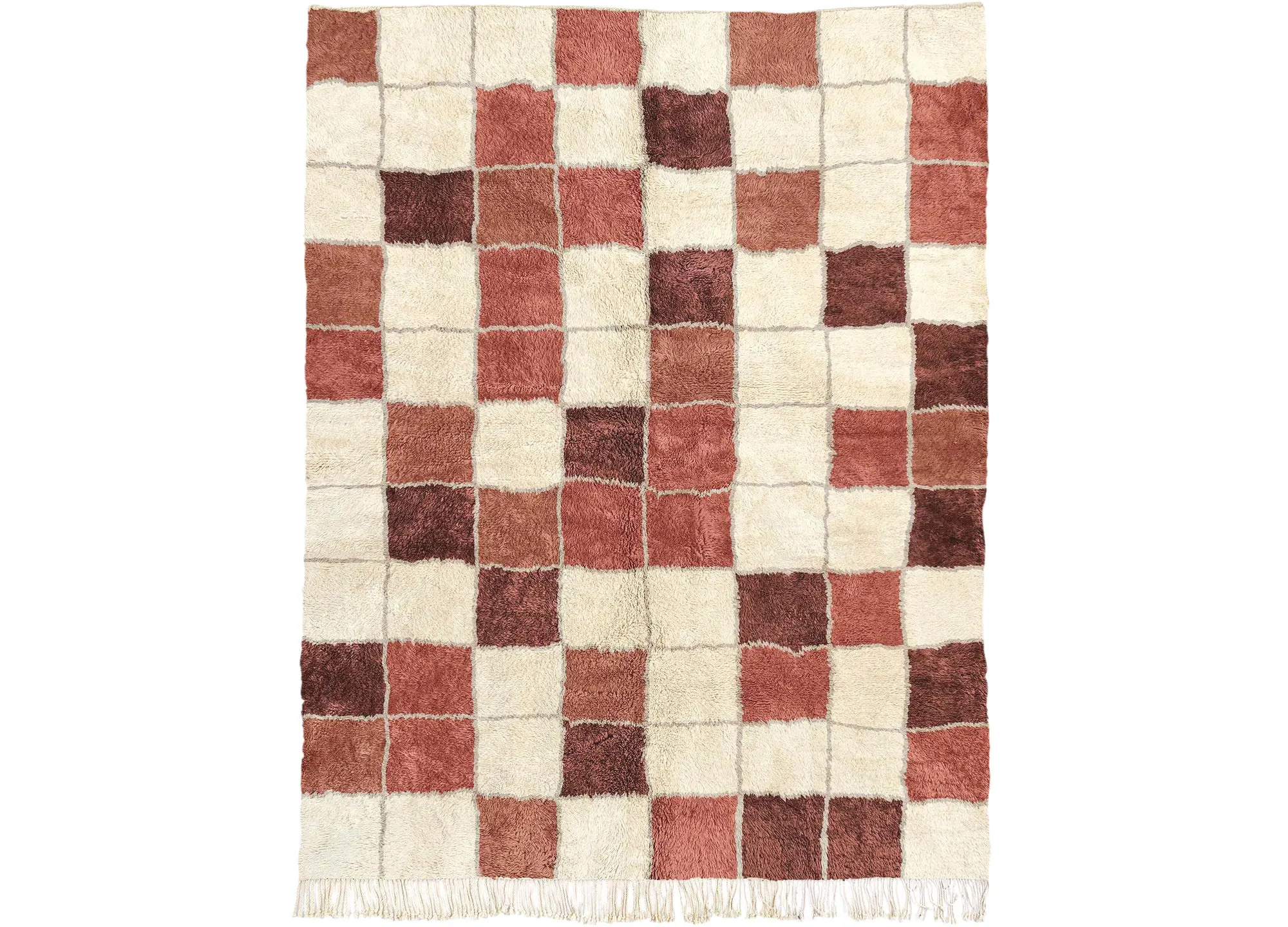 Checkered rug by Beni Rugs