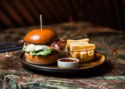 The chef also recommends the burger as a more hearty main. Photo: Smith & Whistle