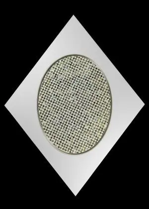 image of a circular painting displayed on a white background