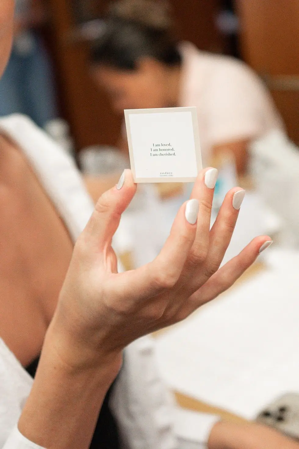 white nails by sundays at alice and olivia spring summer 2024