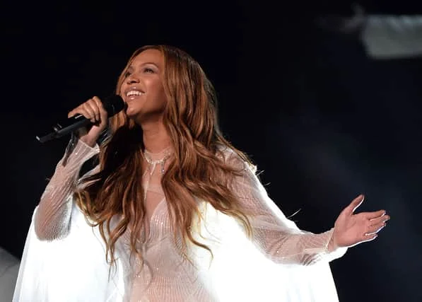 The long golden locks we are all used to seeing singer Beyonce with, as she sports a mullet on the cover of a fashion and beauty magazine. Photo by Getty Images.