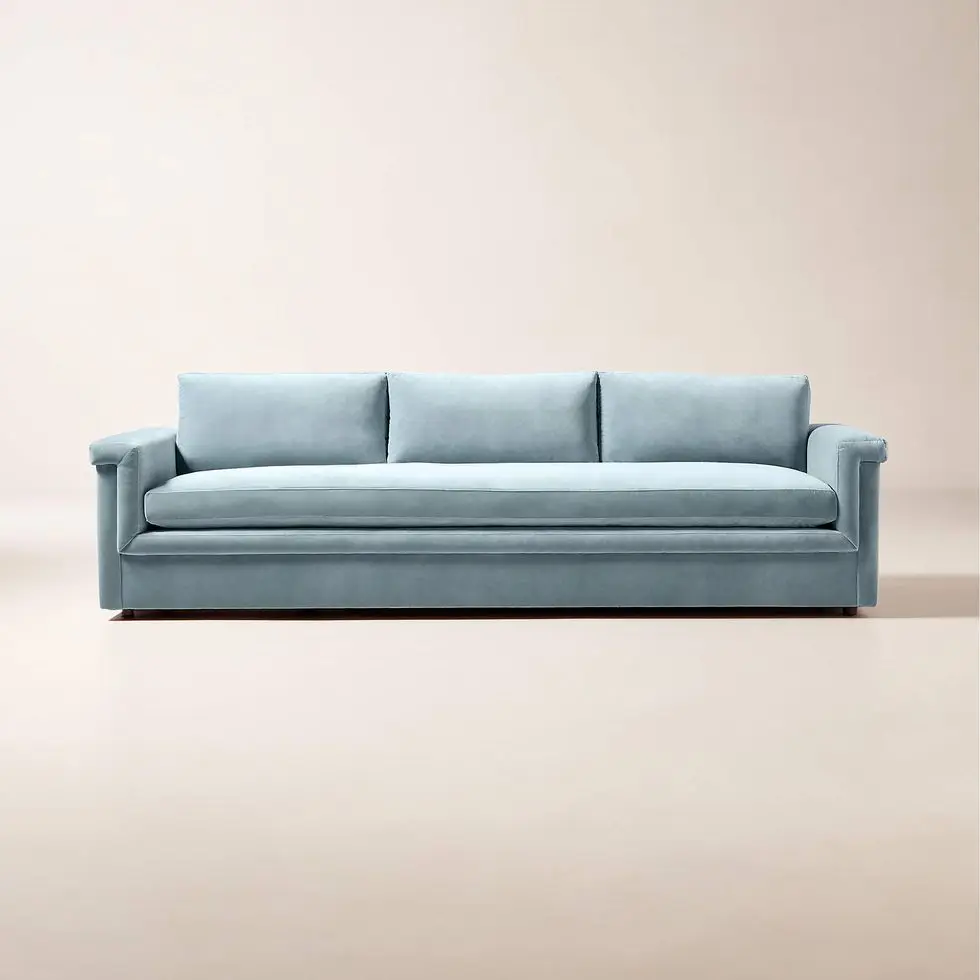 Ceva Light Blue Performance Velvet Sofa