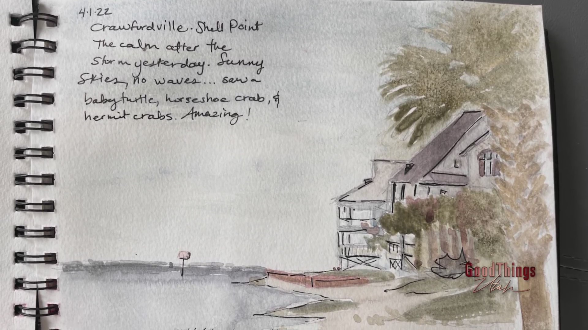 Travel journaling through watercolor art