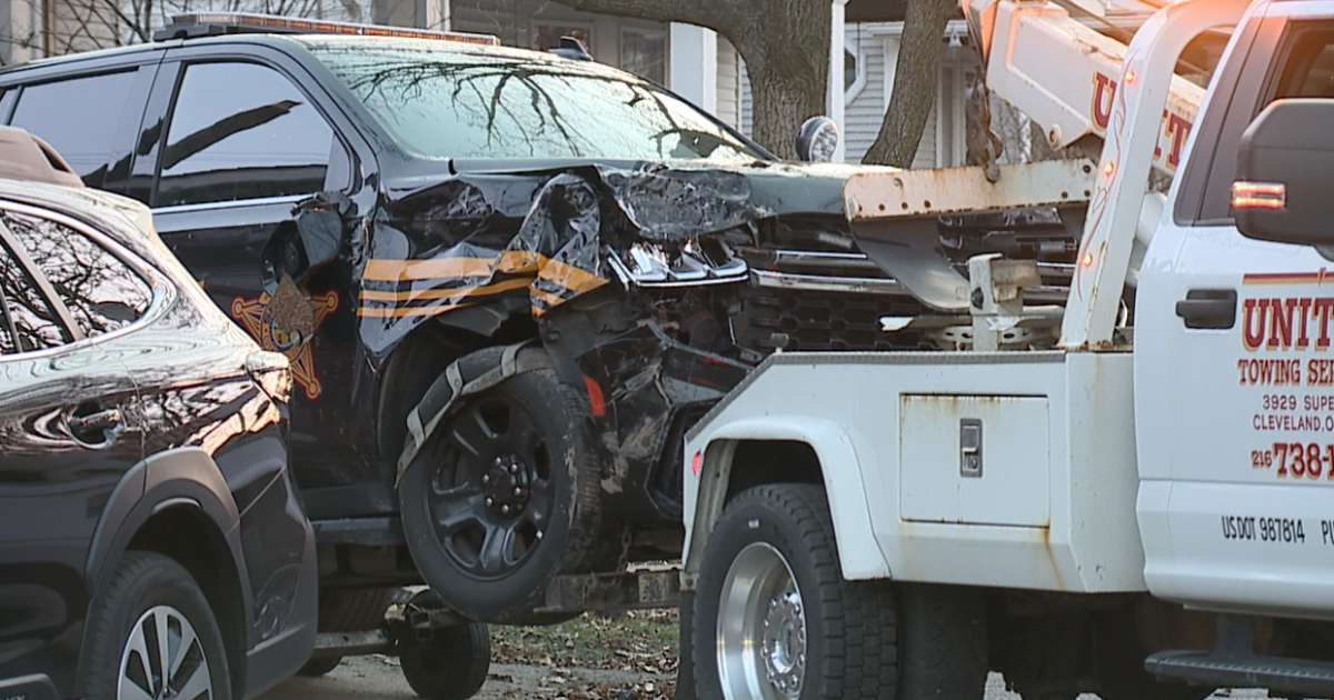 Incident in Cleveland neighborhood results in heavy police presence, damaged patrol car