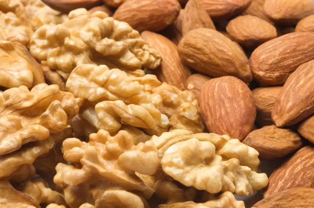 Nuts can boost sleep health and make a good late-night snack. Getty Images