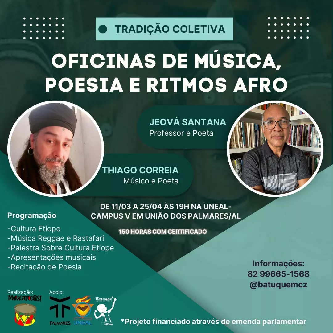 Projeto Tradição Coletiva na UNEAL – Campus V: Celebrando a Cultura Etíope, Música Reggae e Rastafari – Alagoas 24 Horas: Líder em Notícias On-line de Alagoas