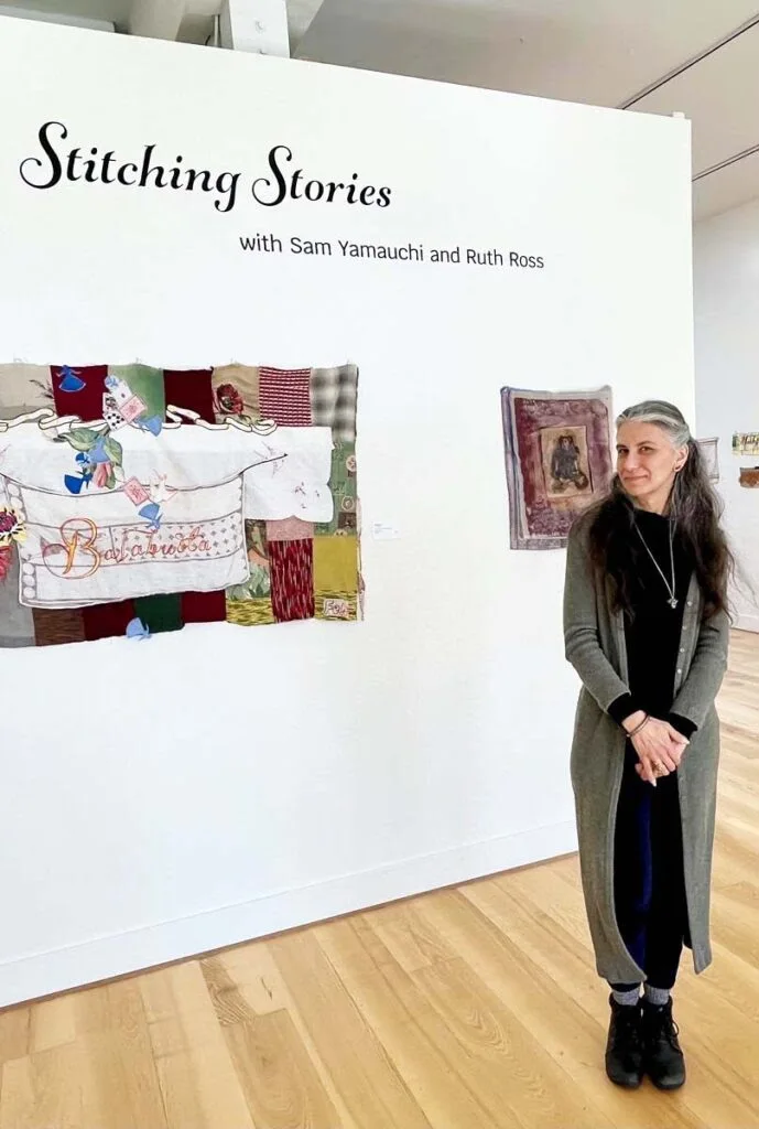 Sharon Svec, part of the gallery team and one of the exhibiting artists.