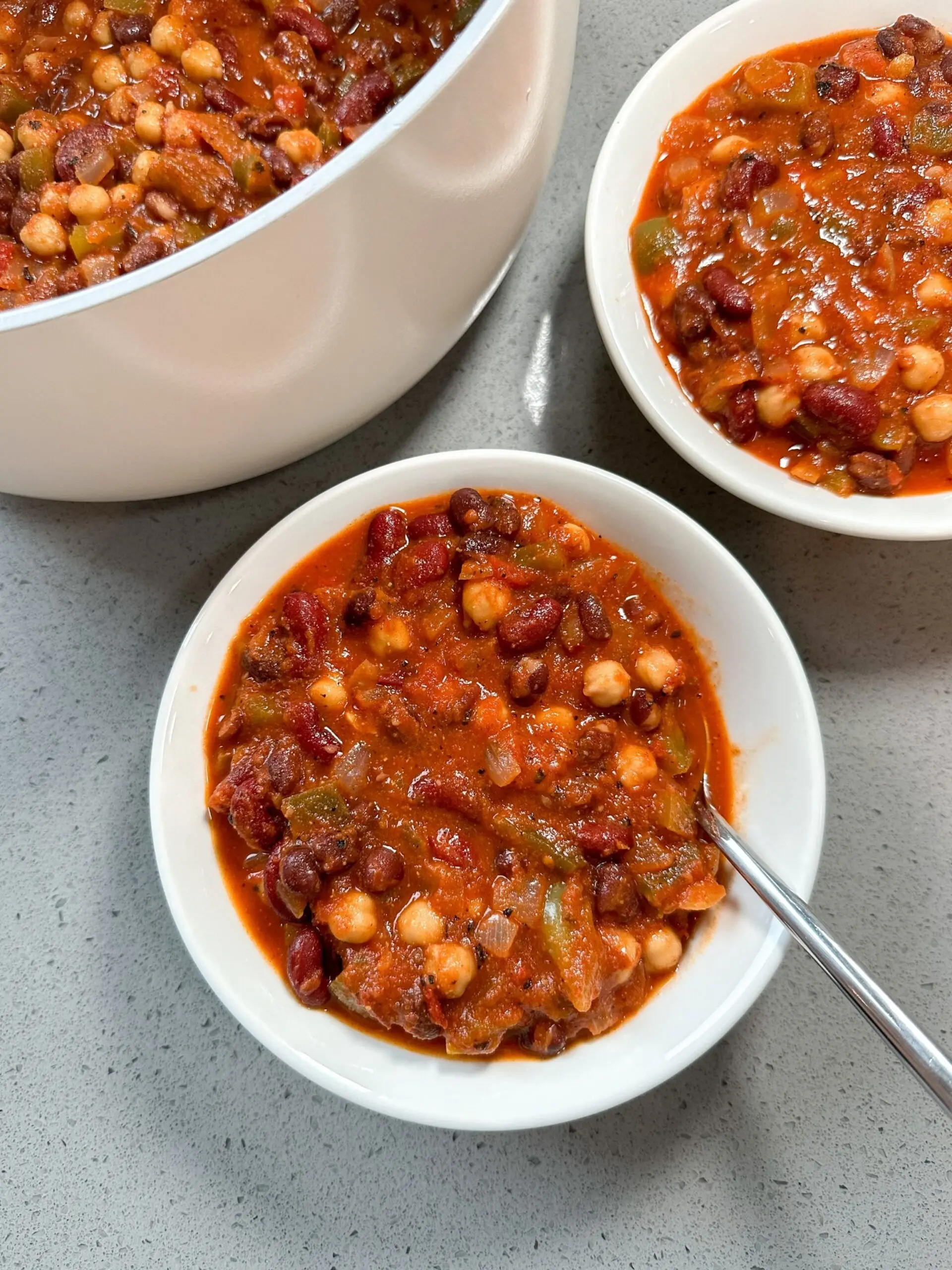 PHOTO: Jenn Lueke's three bean veggie chili.