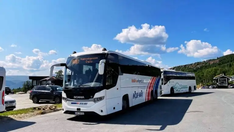 The 'Valdres express' service in Beitostølen, Valdres. Photo: David Nikel.