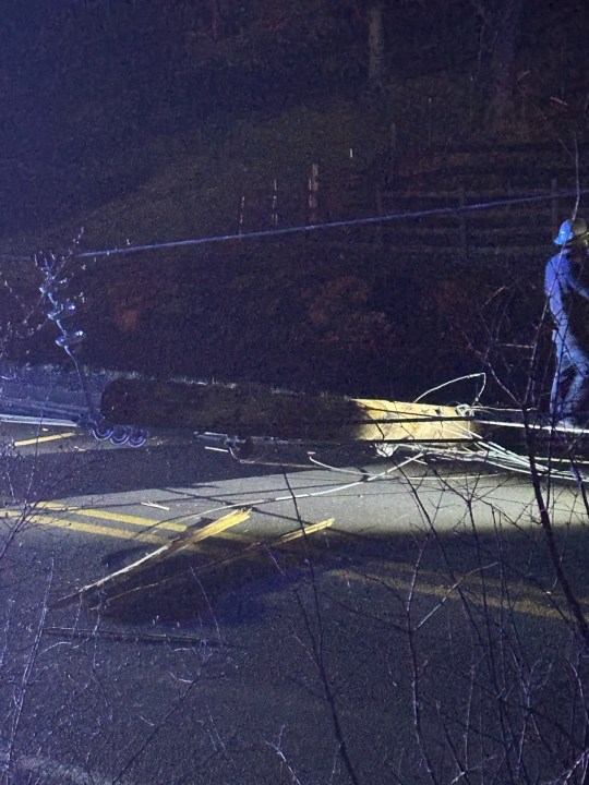 Man life flighted after car accident on Athens Road which causes power pole to snap in half