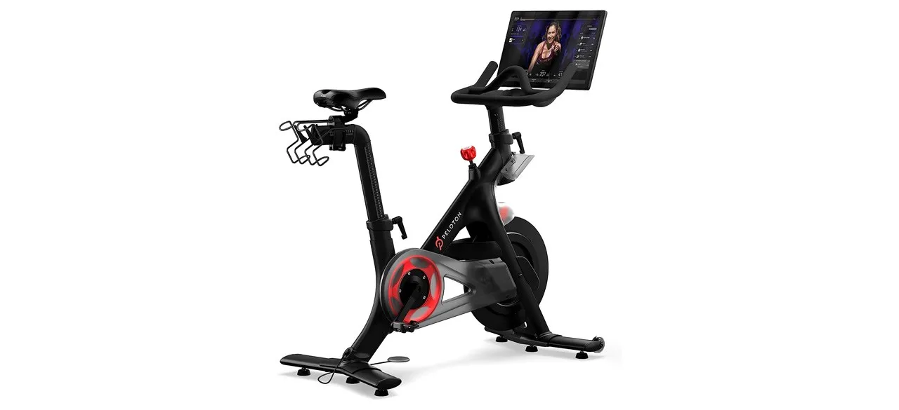 Peloton Indoor Exercise Bike on white background