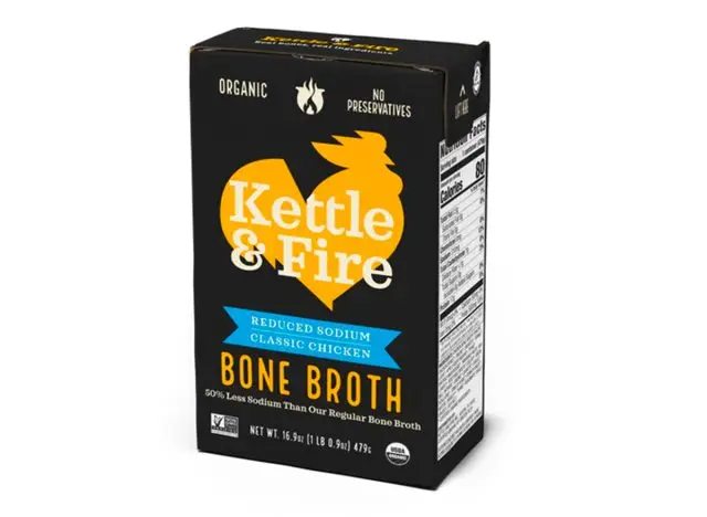 Kettle & Fire Reduced Sodium Chicken Bone Broth 