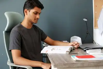 Farzad Shaikh is taking his CBSE grade 12 exams while fasting during Ramadan. Chris Whiteoak / The National