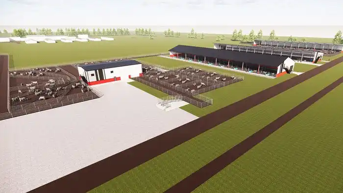 UNL - An artistic drawing of how Klosterman Feedlot Innovation Center will look 