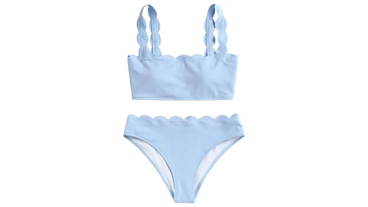 Zaful Women Scalloped High Waisted Bikini Sets .jpeg