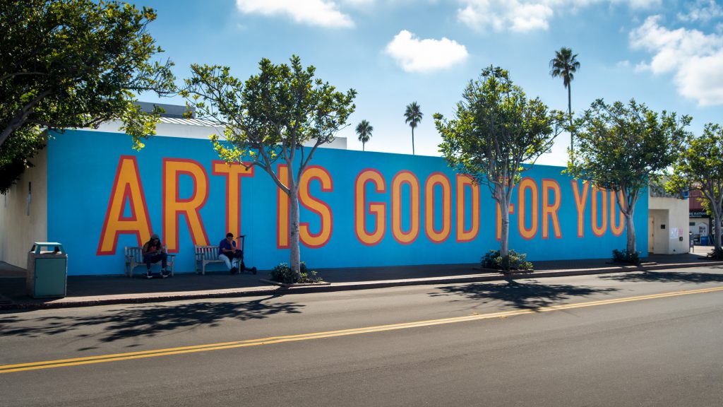 Latest murals are Art is Good for You, and The Scripps Gill Loggia