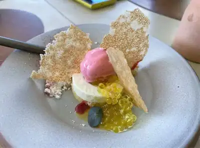 Chami cheese panna cotta features nostalgic summer flavours. One Carlo Diaz / The National