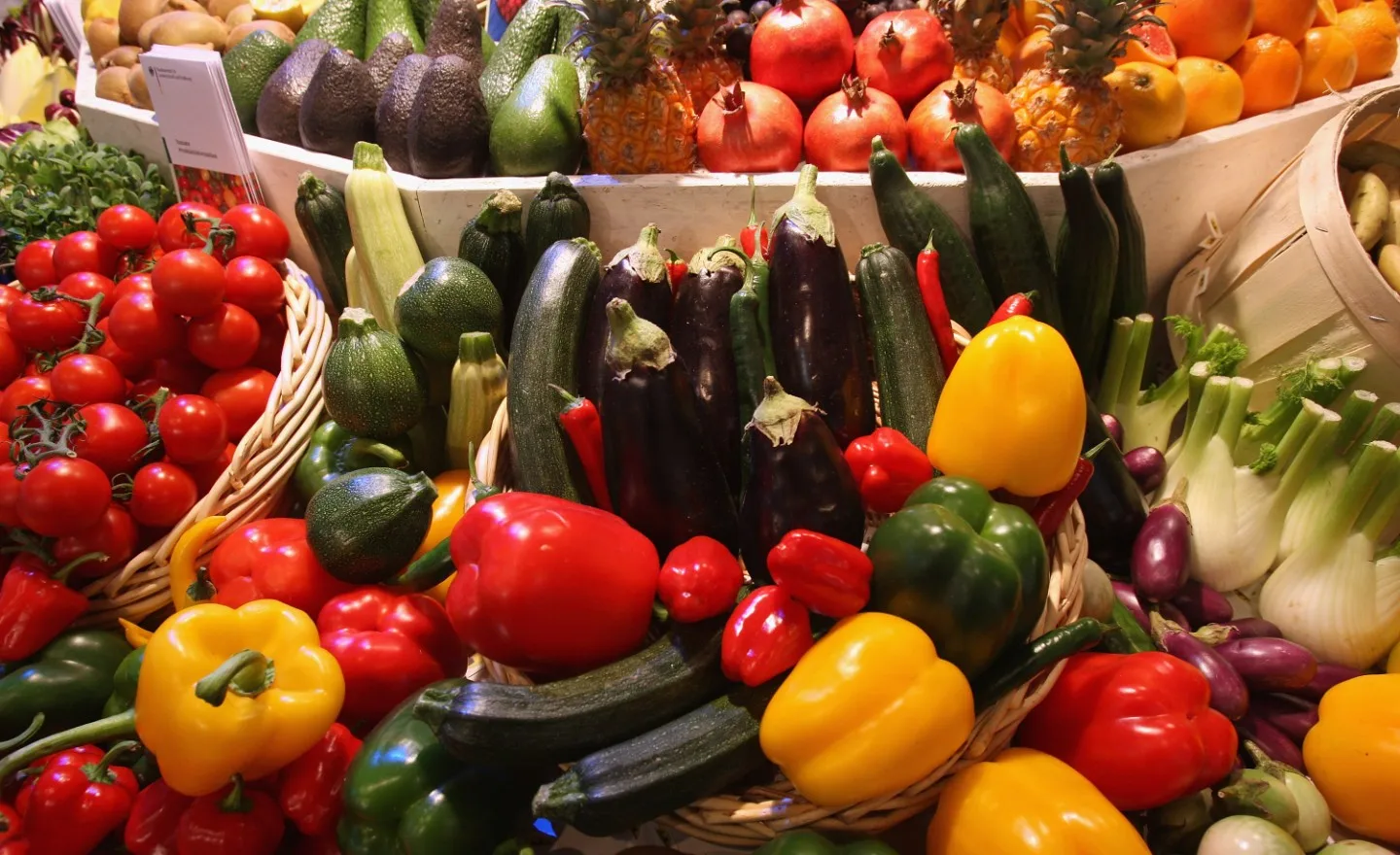 a photo of fruits and vegetables